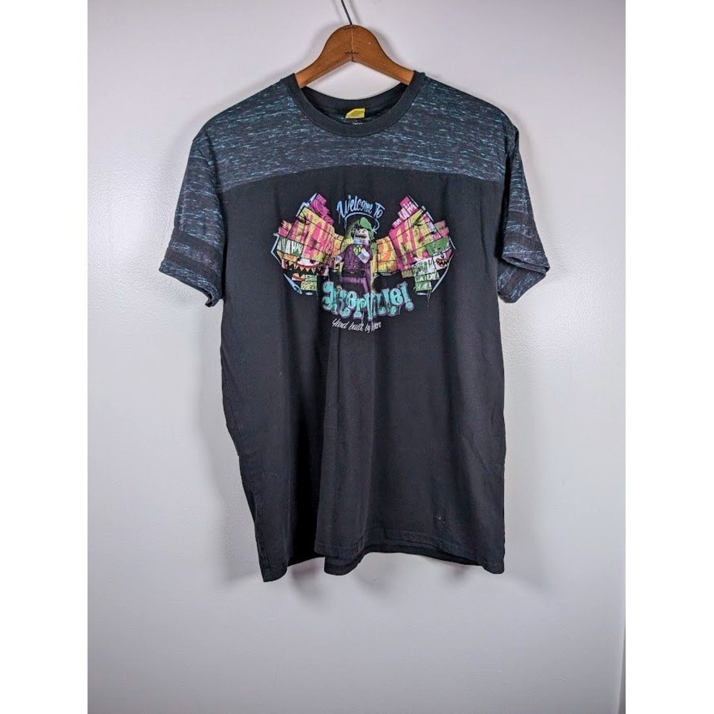 LEGO Batman Movie T-Shirt Mens XL DC Comics Welcome to Jokerville Graphic Casual
